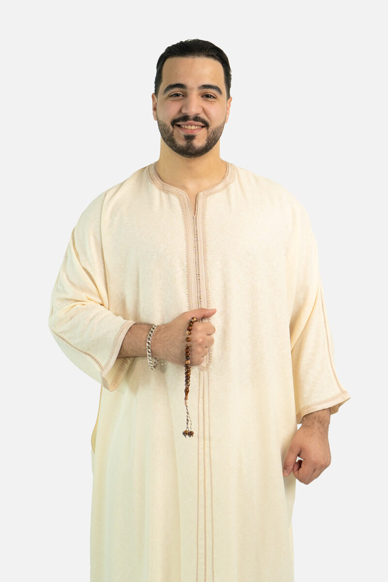 كندورة لولان 100% يدوية الصنع ـ بيج