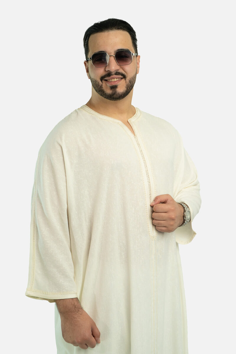 كندورة لولان 100% يدوية الصنع ـ أبيض