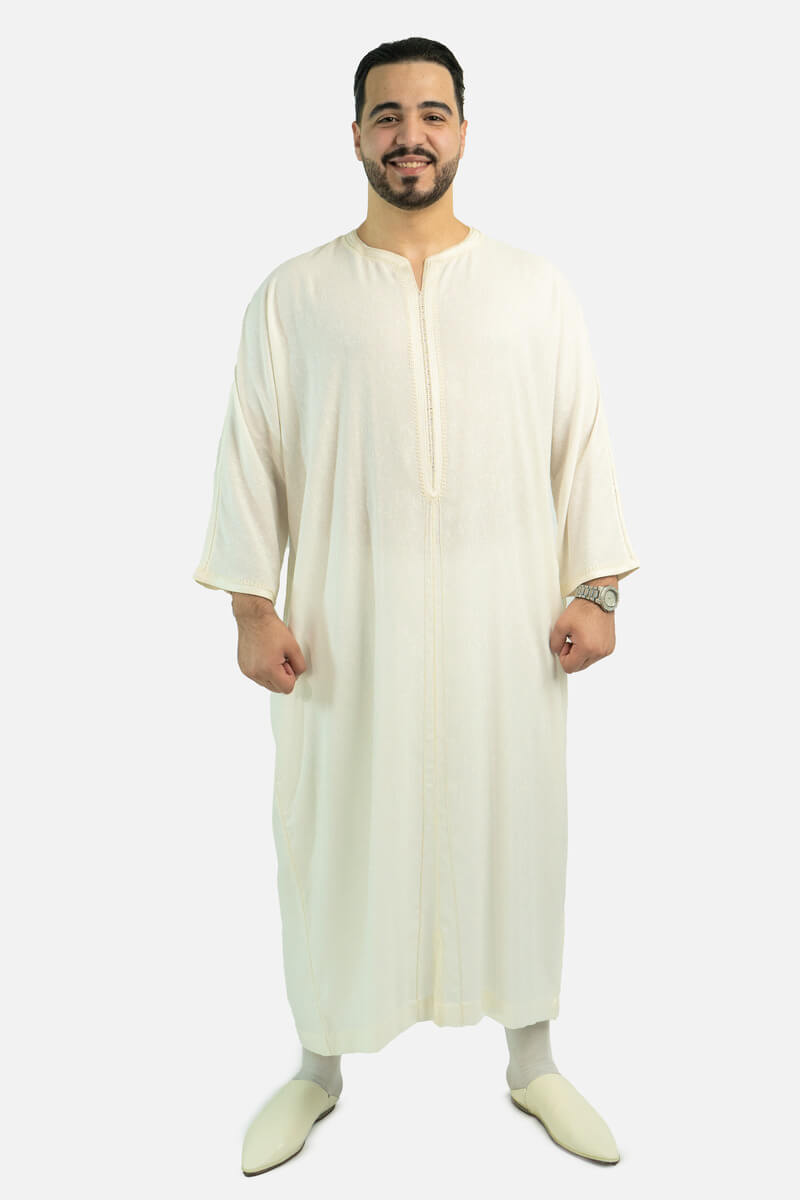كندورة لولان 100% يدوية الصنع ـ أبيض