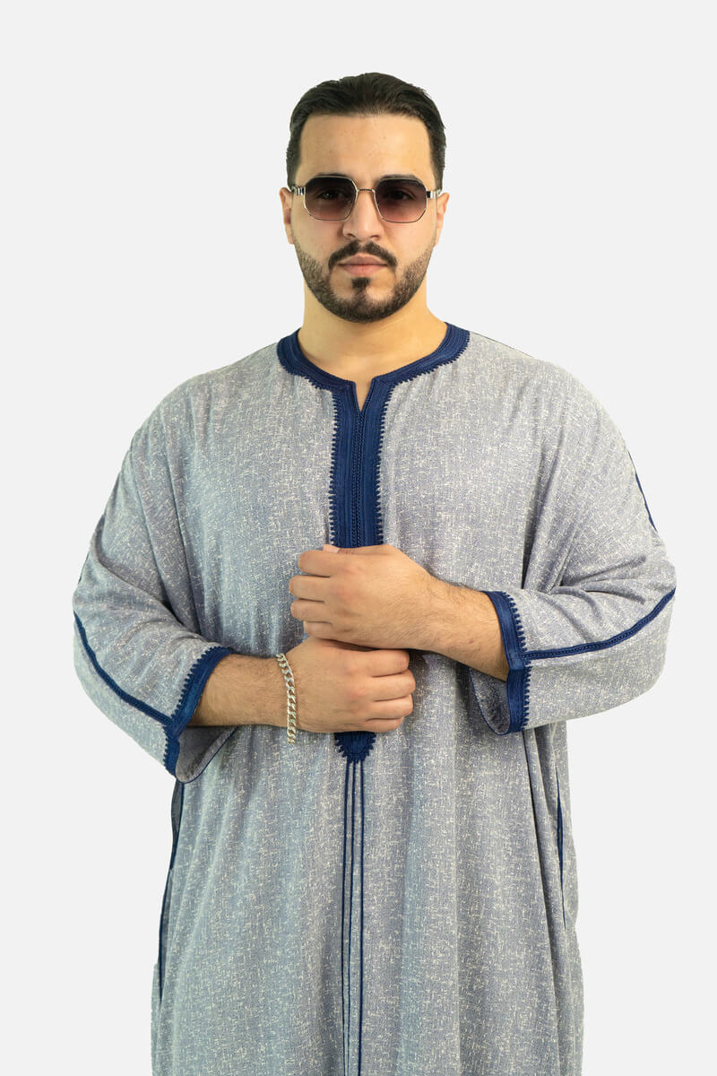 كندورة لولان 100% يدوية الصنع ـ أزرق ليلي