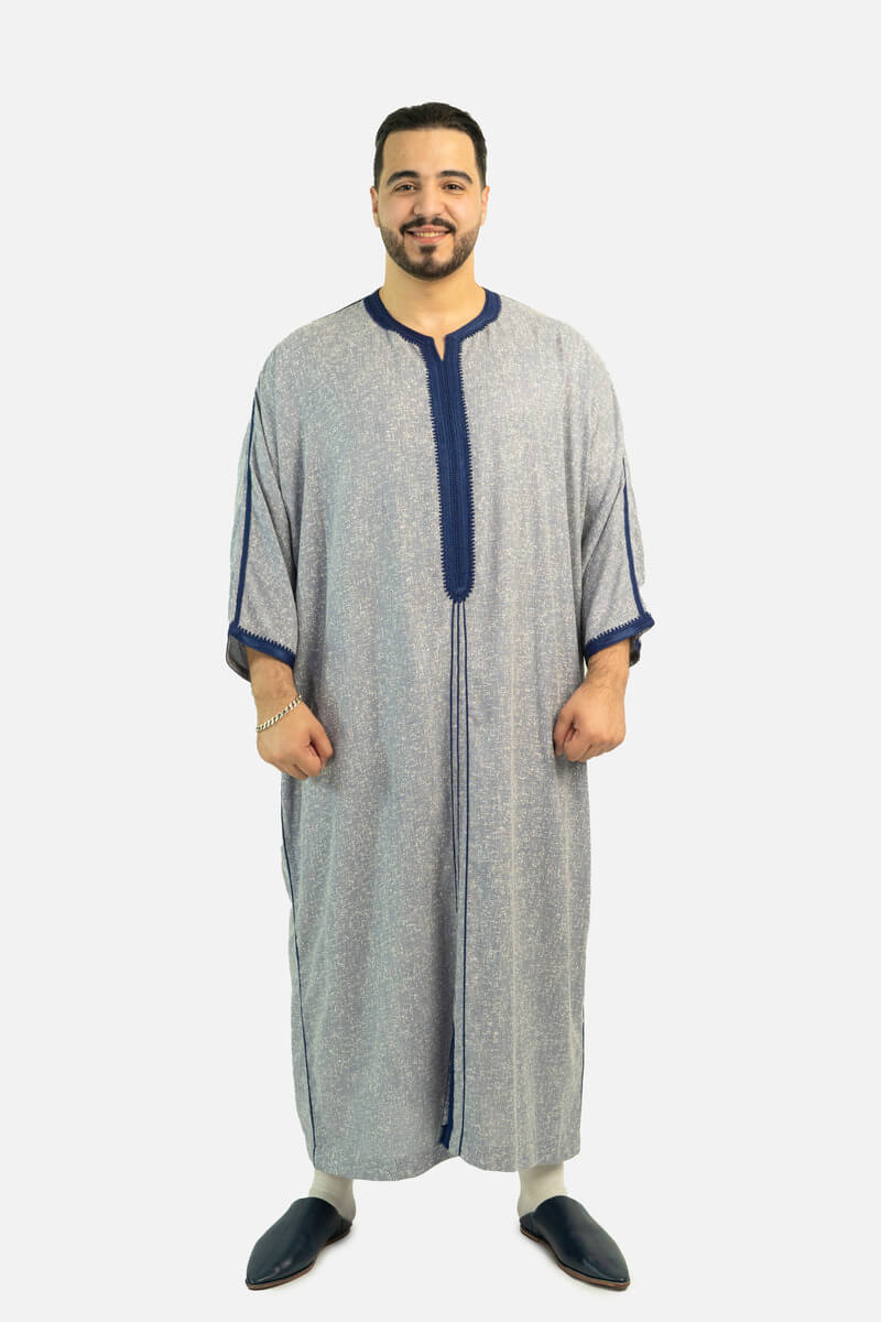 كندورة لولان 100% يدوية الصنع ـ أزرق ليلي