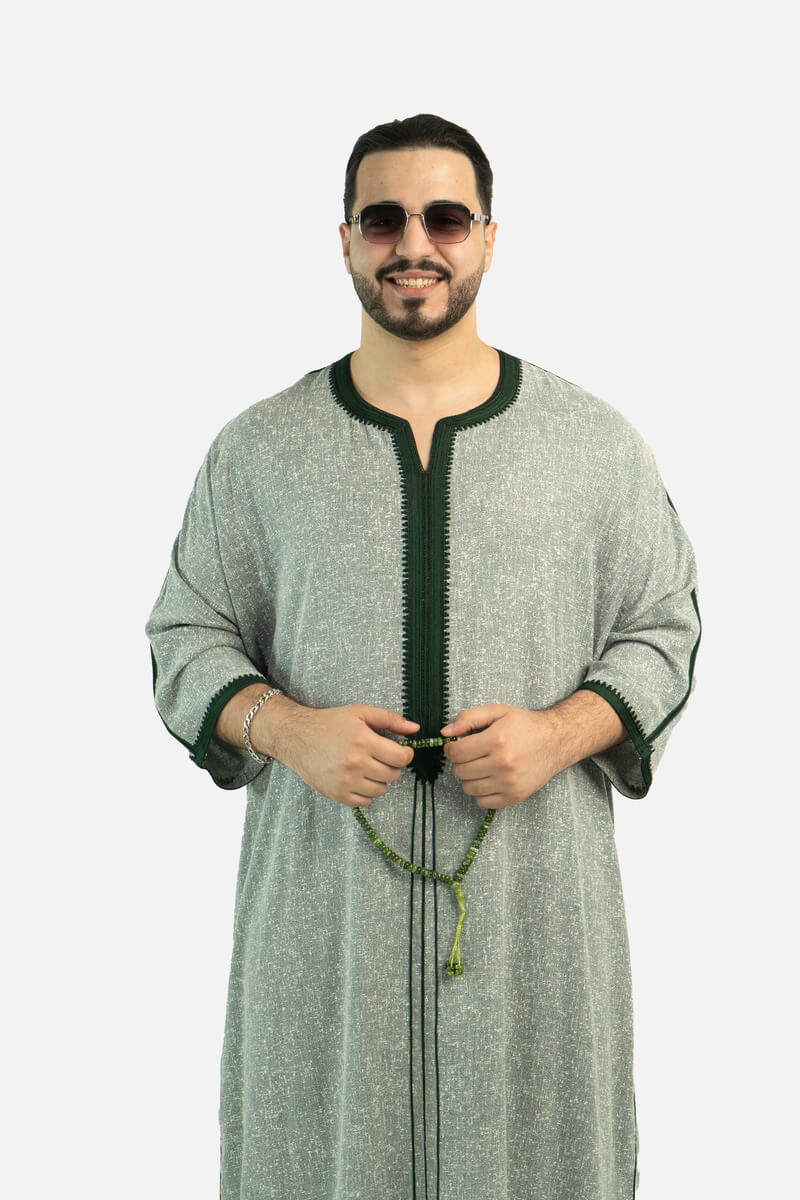 كندورة لولان 100% يدوية الصنع ـ أخضر