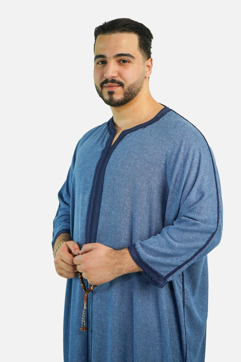 كندورة لولان 100% يدوية الصنع ـ أزرق