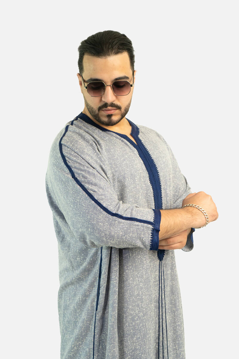 كندورة لولان 100% يدوية الصنع ـ أزرق ليلي