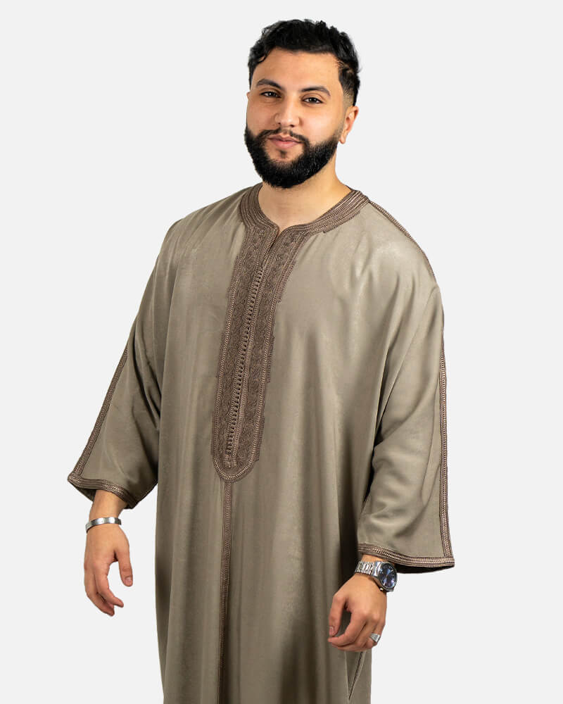 كندورة المليفة إكسترا 100% يدوية الصنع ـ بني فاتح