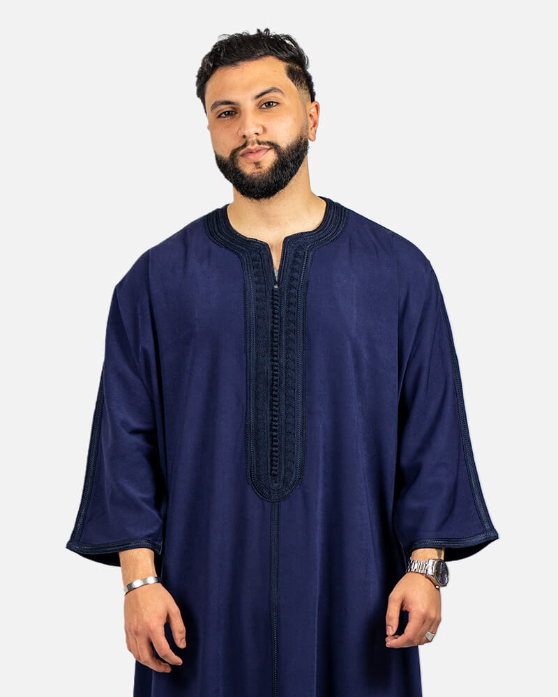 كندورة المليفة إكسترا 100% يدوية الصنع ـ أزرق ليلي