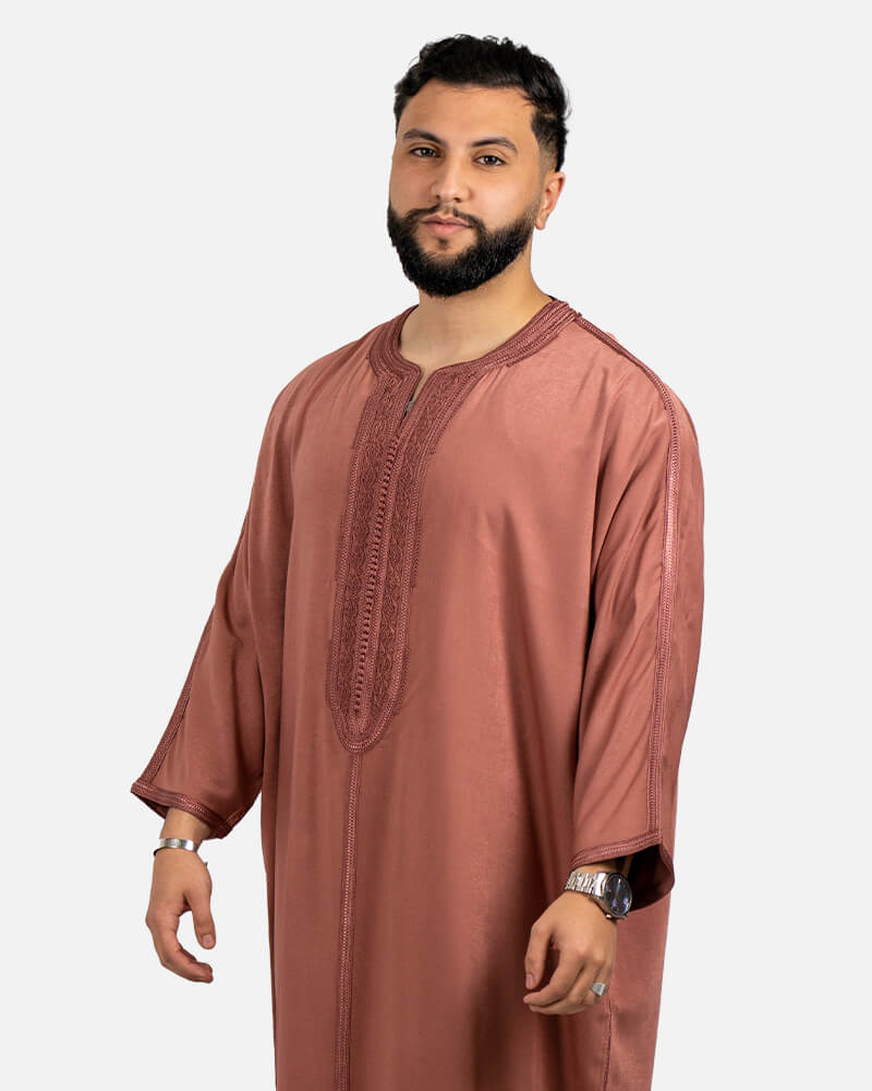 كندورة المليفة إكسترا 100% يدوية الصنع ـ وردي
